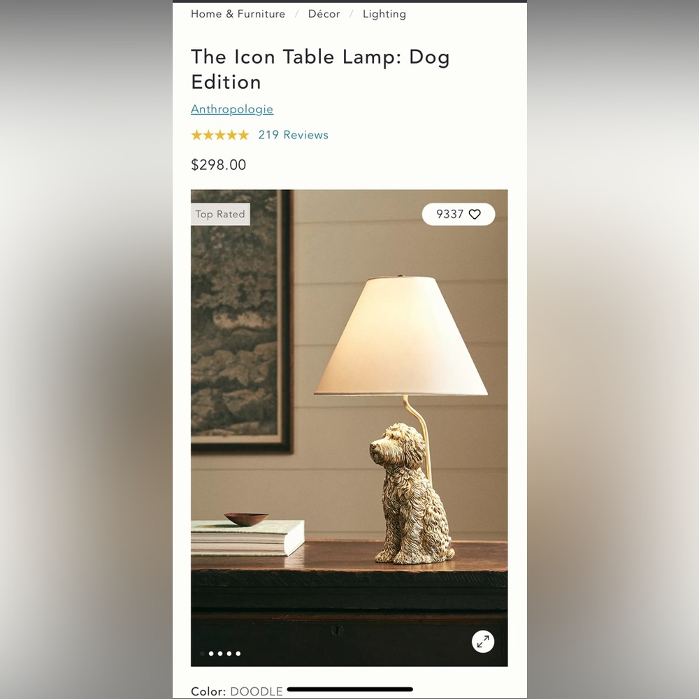The Icon Table Lamp: Doodle Dog Edition